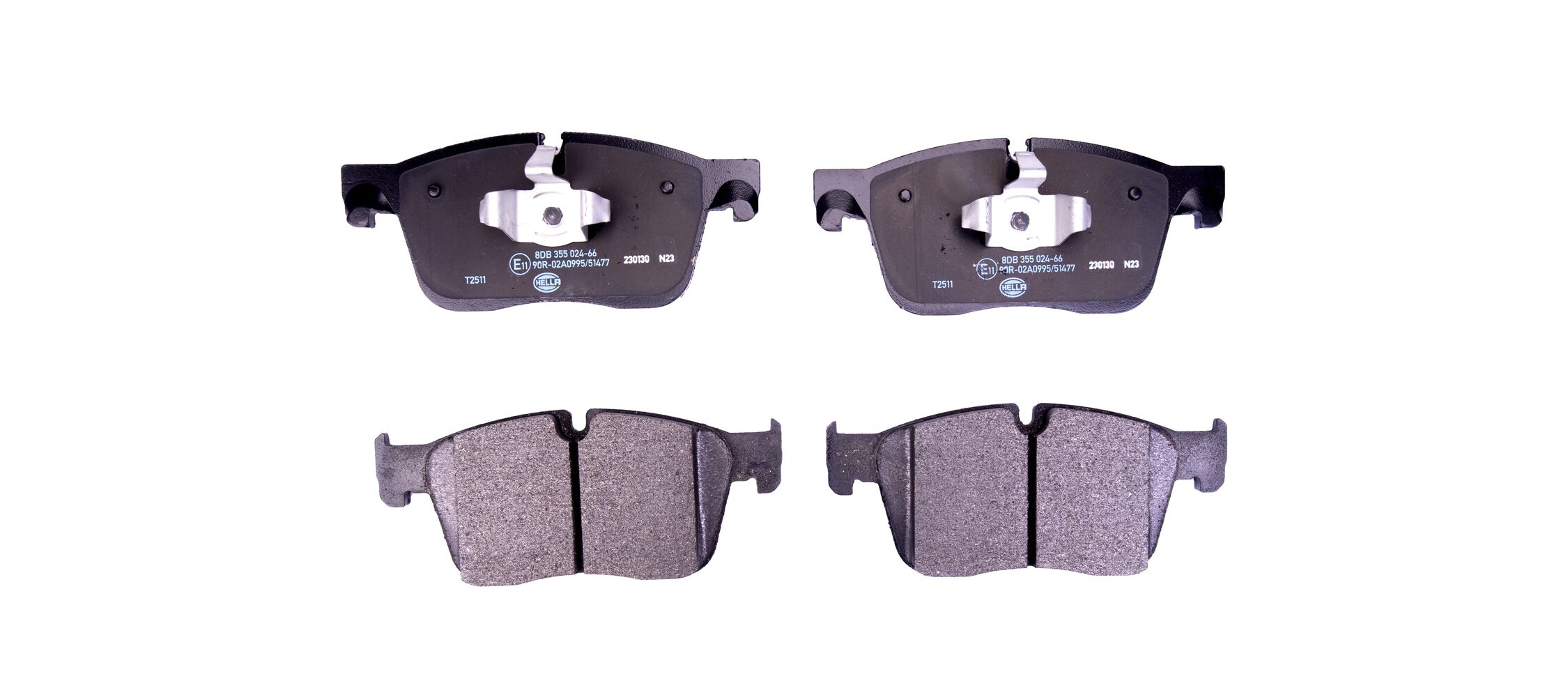 Brake Pad Set, disc brake - 8DB 355 024-661 HELLA