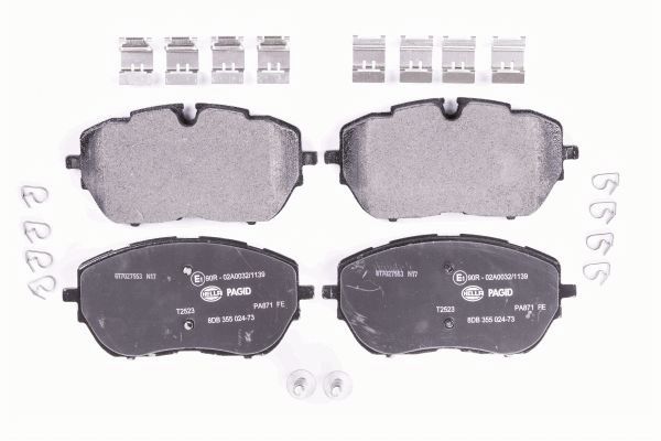 Brake Pad Set, disc brake - 8DB 355 024-731 HELLA