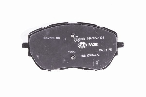 Brake Pad Set, disc brake - 8DB 355 024-731 HELLA