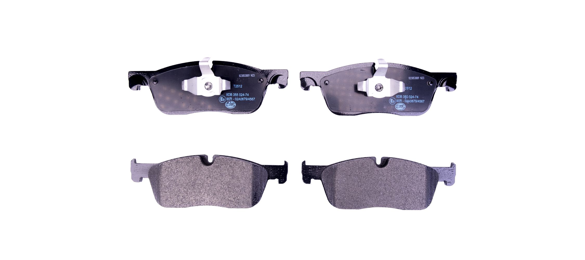 Brake Pad Set, disc brake - 8DB 355 024-741 HELLA