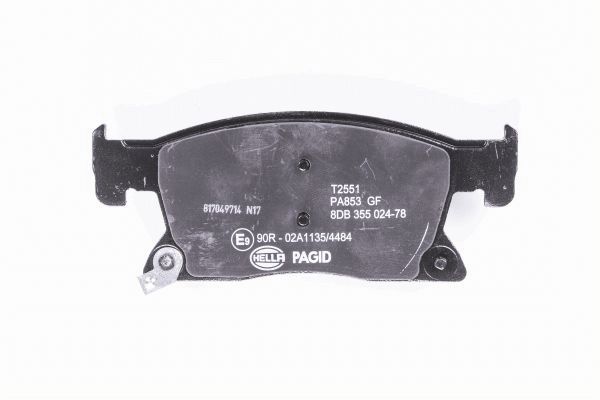 Brake Pad Set, disc brake - 8DB 355 024-781 HELLA