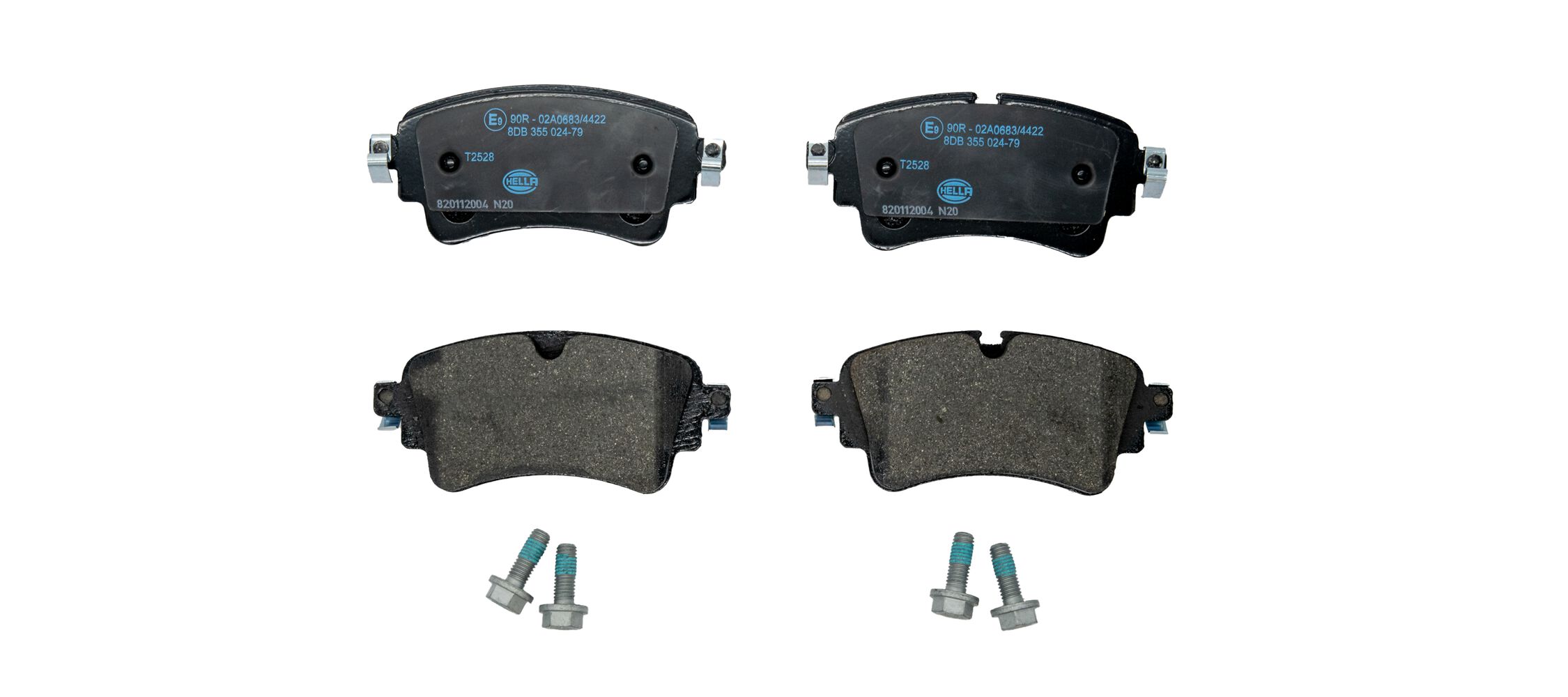 Brake Pad Set, disc brake - 8DB 355 024-791 HELLA