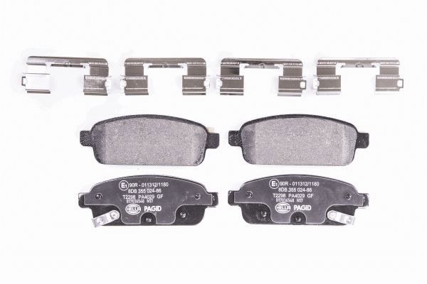 Brake Pad Set, disc brake - 8DB 355 024-861 HELLA