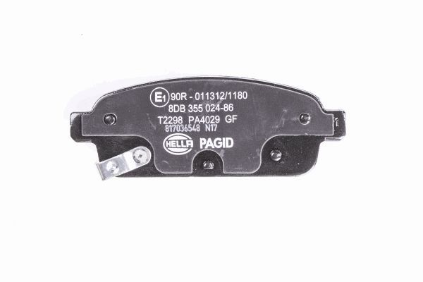 Brake Pad Set, disc brake - 8DB 355 024-861 HELLA
