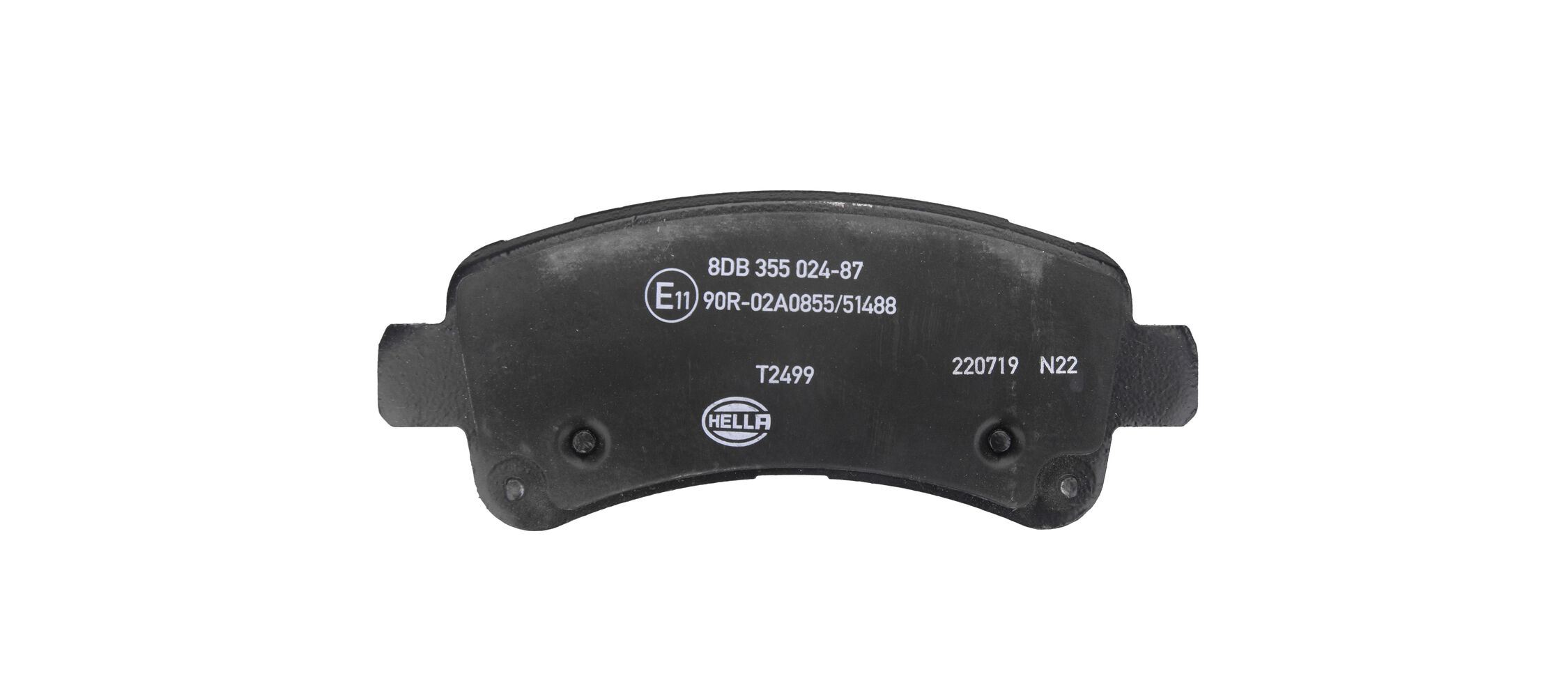 Brake Pad Set, disc brake - 8DB 355 024-871 HELLA