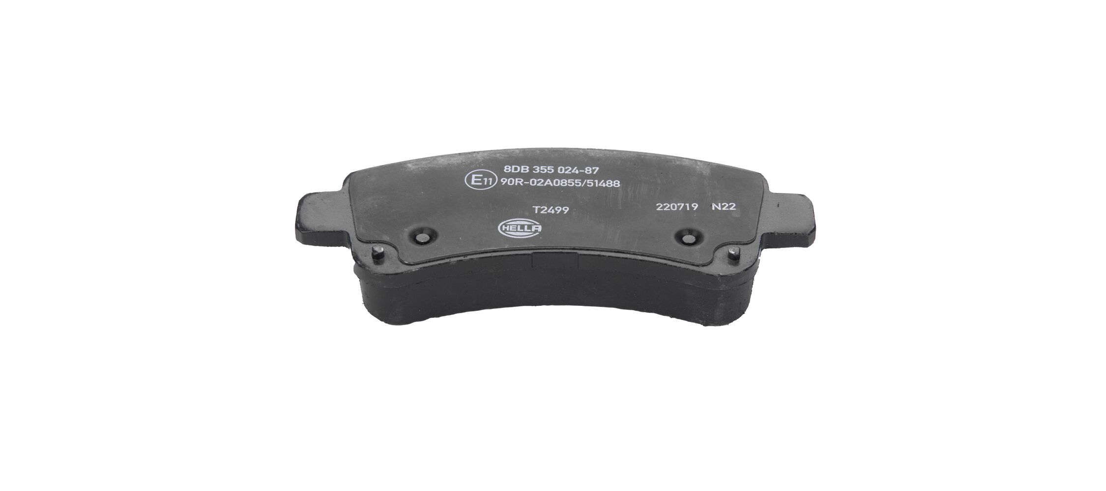 Brake Pad Set, disc brake - 8DB 355 024-871 HELLA