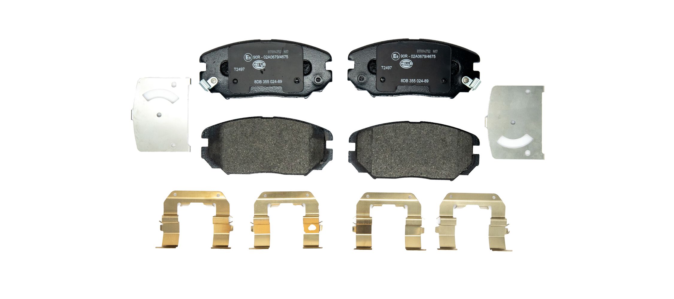 Bremsbelagsatz, Scheibenbremse - 8DB 355 024-891 HELLA