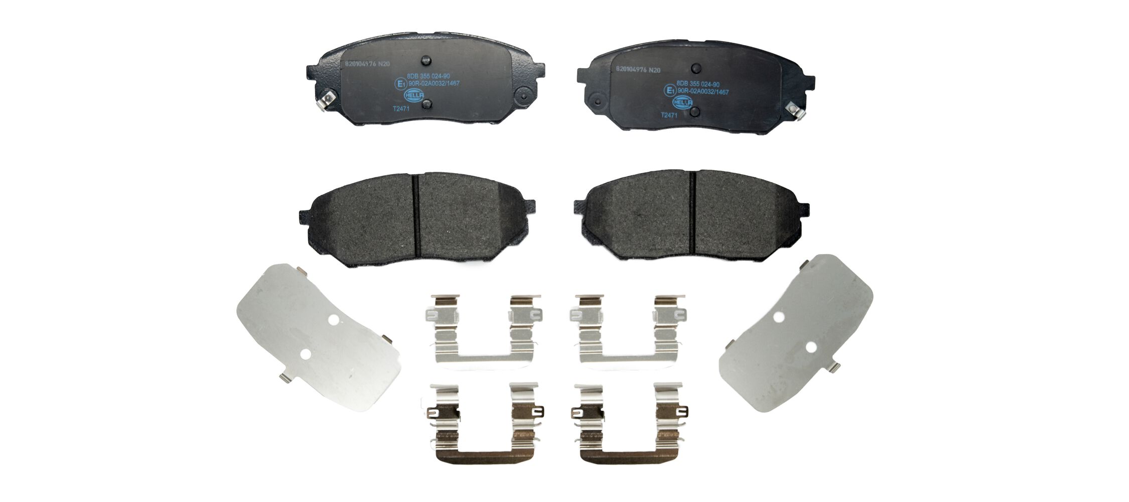 Brake Pad Set, disc brake - 8DB 355 024-901 HELLA