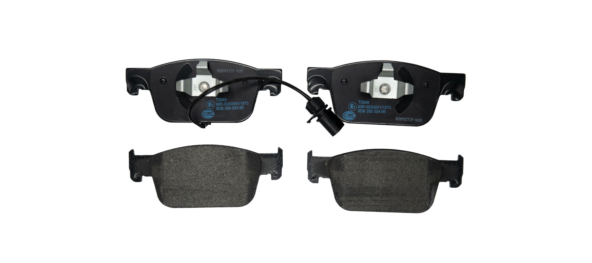 Brake Pad Set, disc brake - 8DB 355 024-951 HELLA
