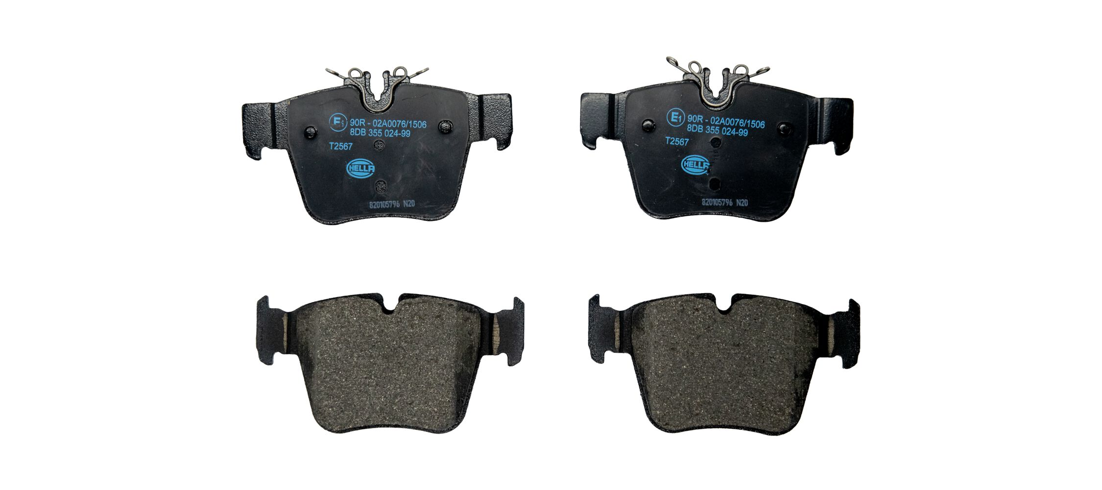 Brake Pad Set, disc brake - 8DB 355 024-991 HELLA