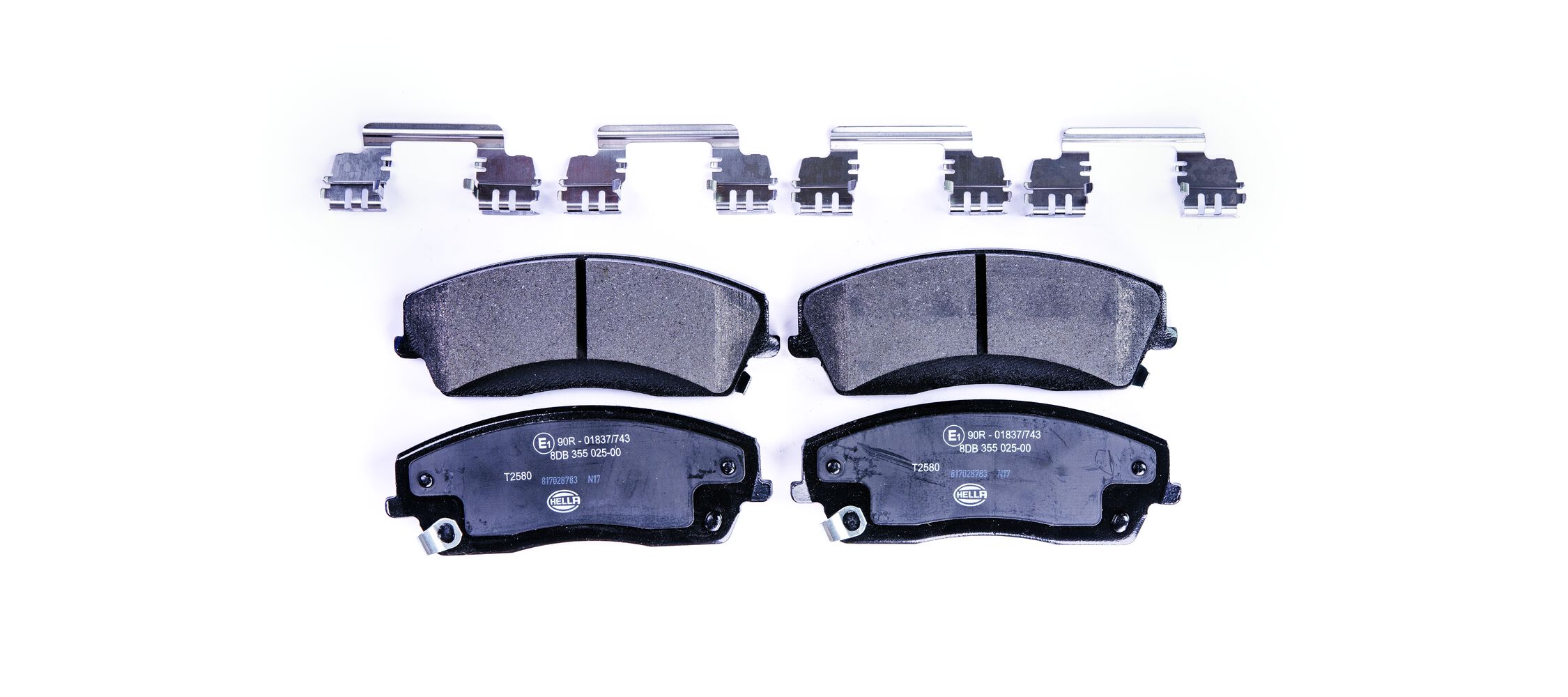 Brake Pad Set, disc brake - 8DB 355 025-001 HELLA