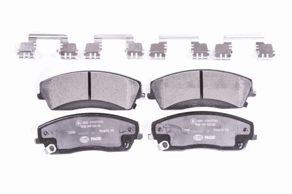 Brake Pad Set, disc brake - 8DB 355 025-001 HELLA