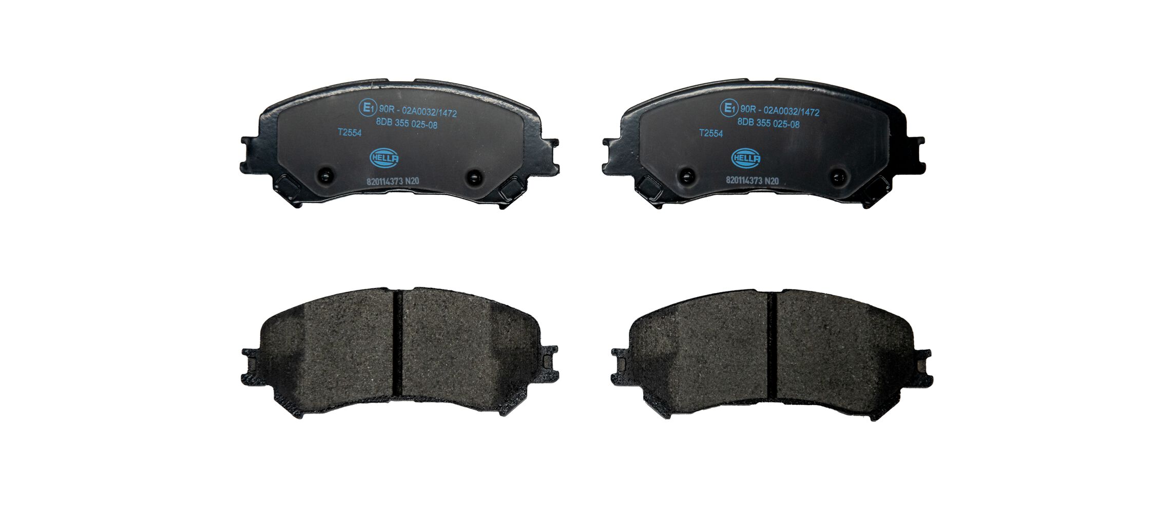 Комплект тормозных колодок, дисковый тормоз - 8DB 355 025-081 HELLA