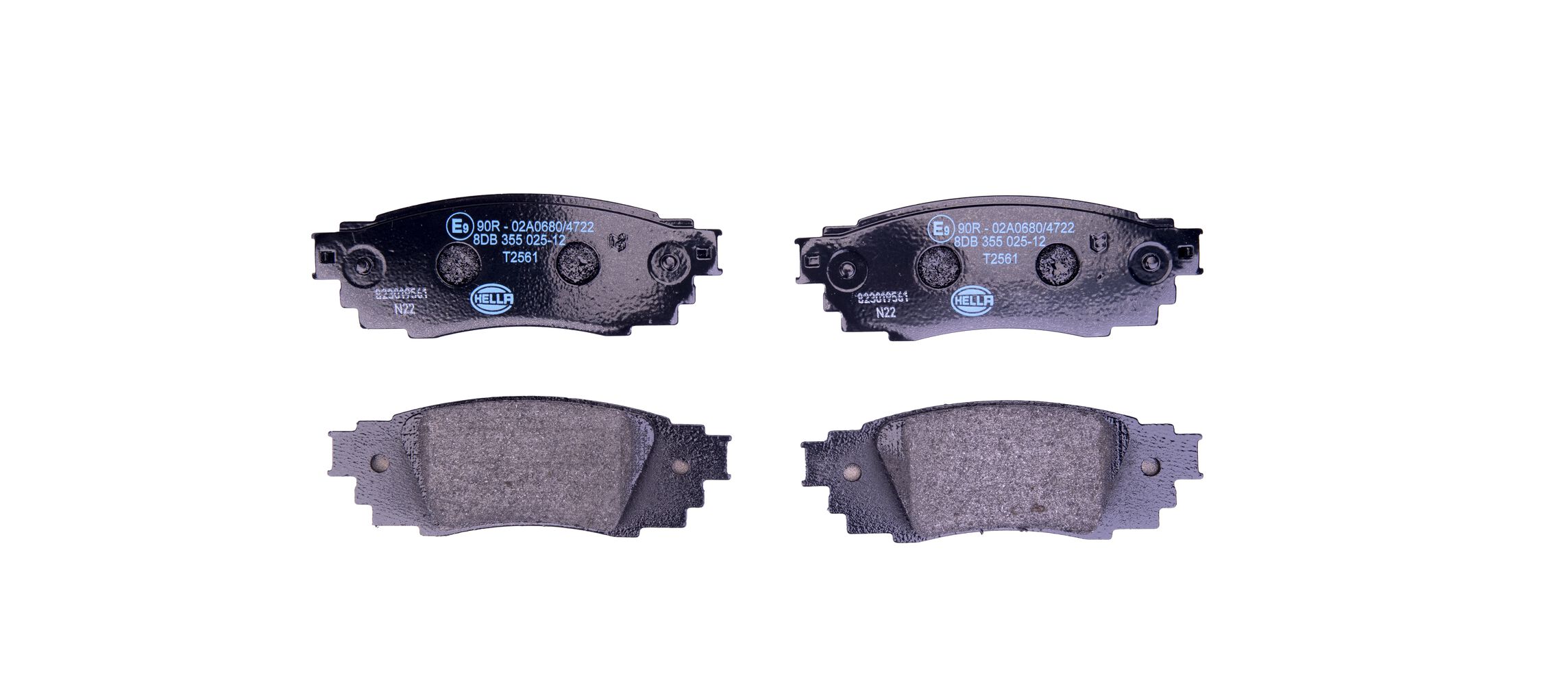 Комплект тормозных колодок, дисковый тормоз - 8DB 355 025-121 HELLA