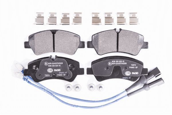 Kit pastiglie freno, Freno a disco - 8DB 355 025-161 HELLA