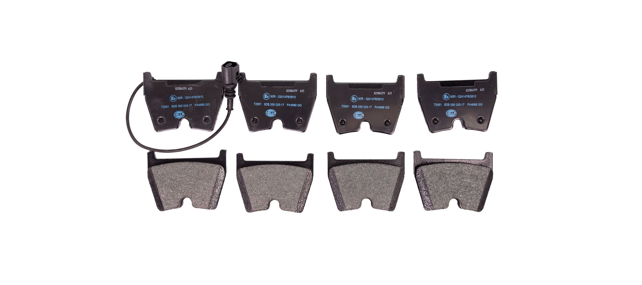 Комплект тормозных колодок, дисковый тормоз - 8DB 355 025-171 HELLA