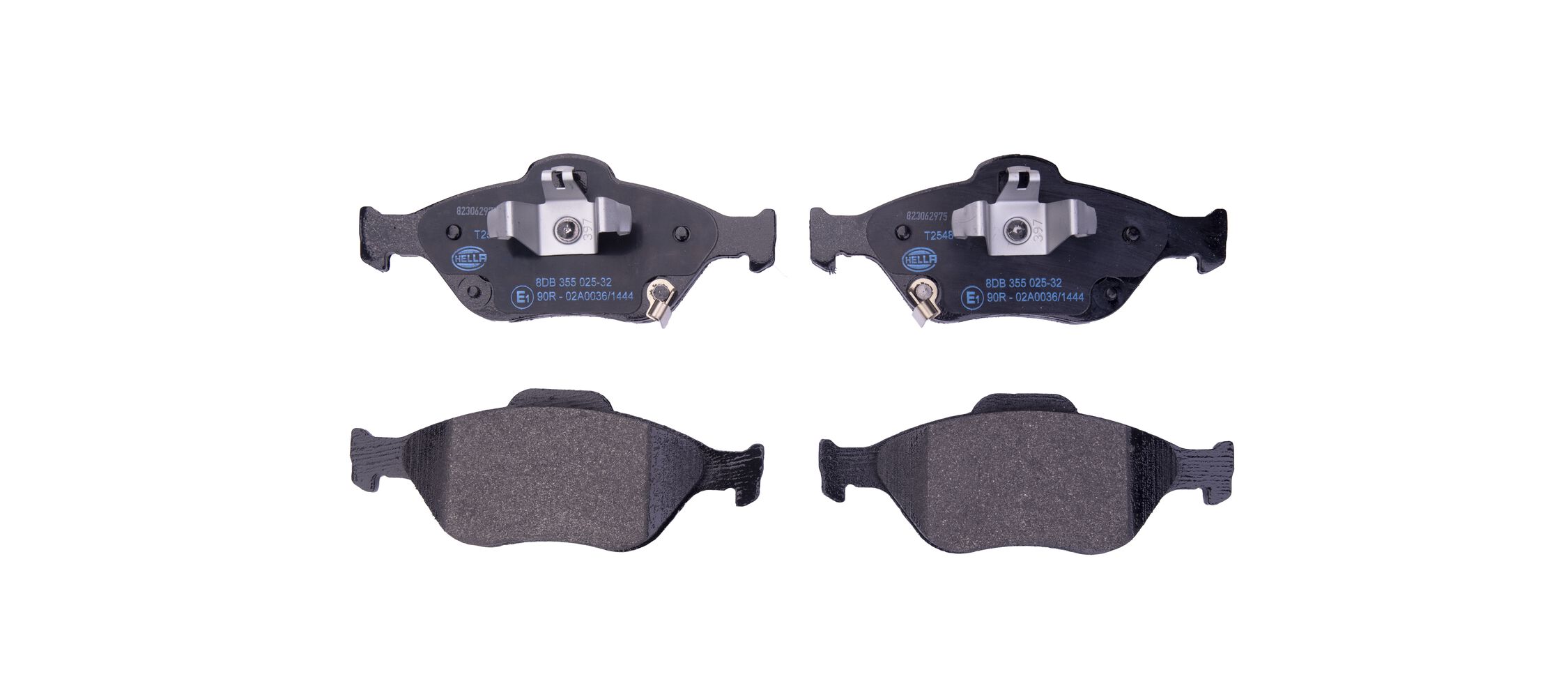 Brake Pad Set, disc brake - 8DB 355 025-321 HELLA