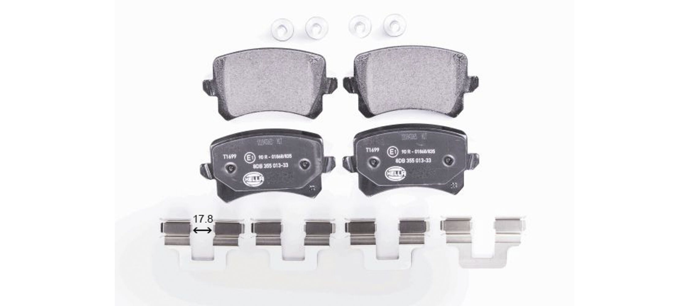 Brake Pad Set, disc brake - 8DB 355 025-331 HELLA