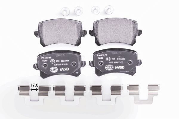 Brake Pad Set, disc brake - 8DB 355 025-331 HELLA