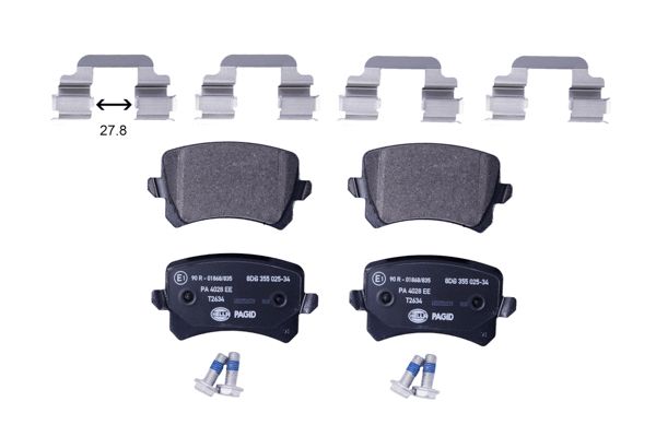 Kit pastiglie freno, Freno a disco - 8DB 355 025-341 HELLA