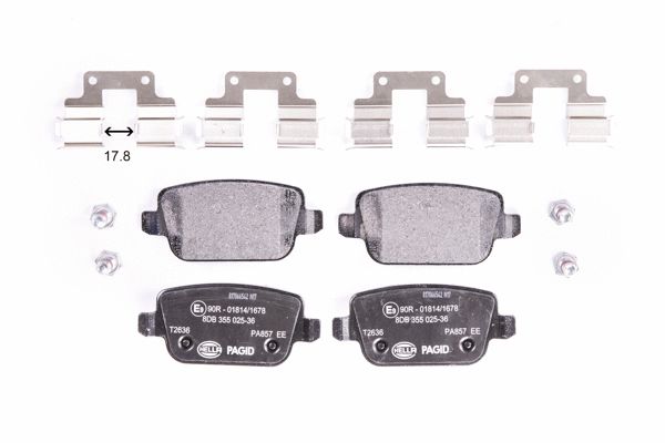 Brake Pad Set, disc brake - 8DB 355 025-361 HELLA