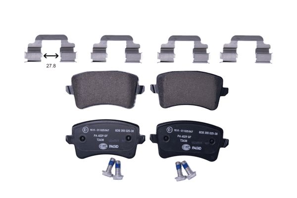 Brake Pad Set, disc brake - 8DB 355 025-381 HELLA