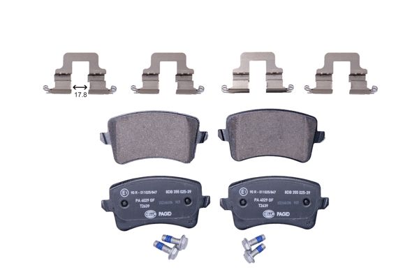 Brake Pad Set, disc brake - 8DB 355 025-391 HELLA