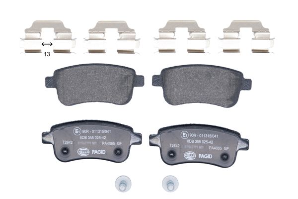Brake Pad Set, disc brake - 8DB 355 025-421 HELLA
