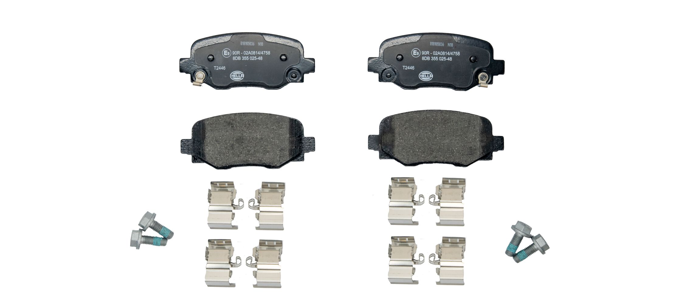 Комплект тормозных колодок, дисковый тормоз - 8DB 355 025-481 HELLA
