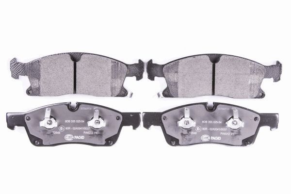 stabdžių trinkelių rinkinys, diskinis stabdys - 8DB 355 025-541 HELLA
