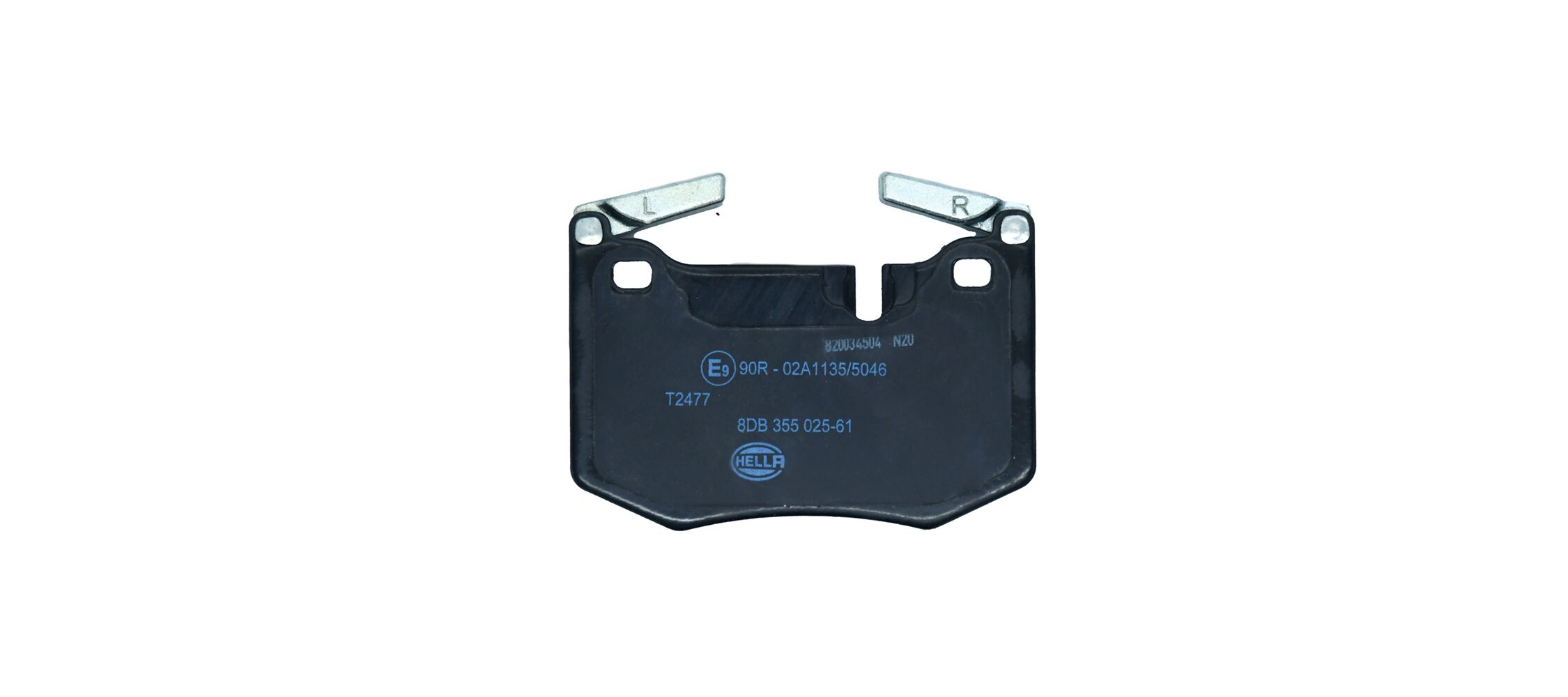Brake Pad Set, disc brake - 8DB 355 025-611 HELLA