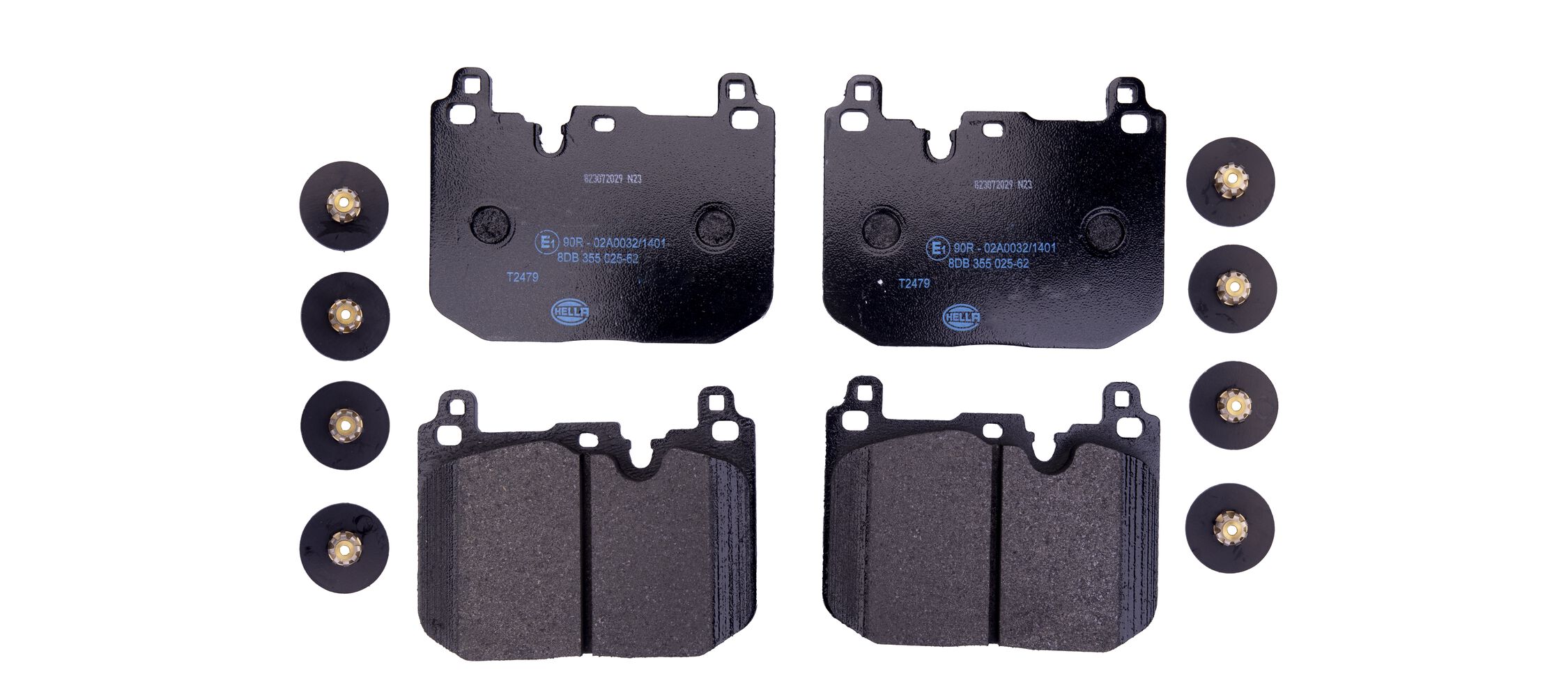 Brake Pad Set, disc brake - 8DB 355 025-621 HELLA