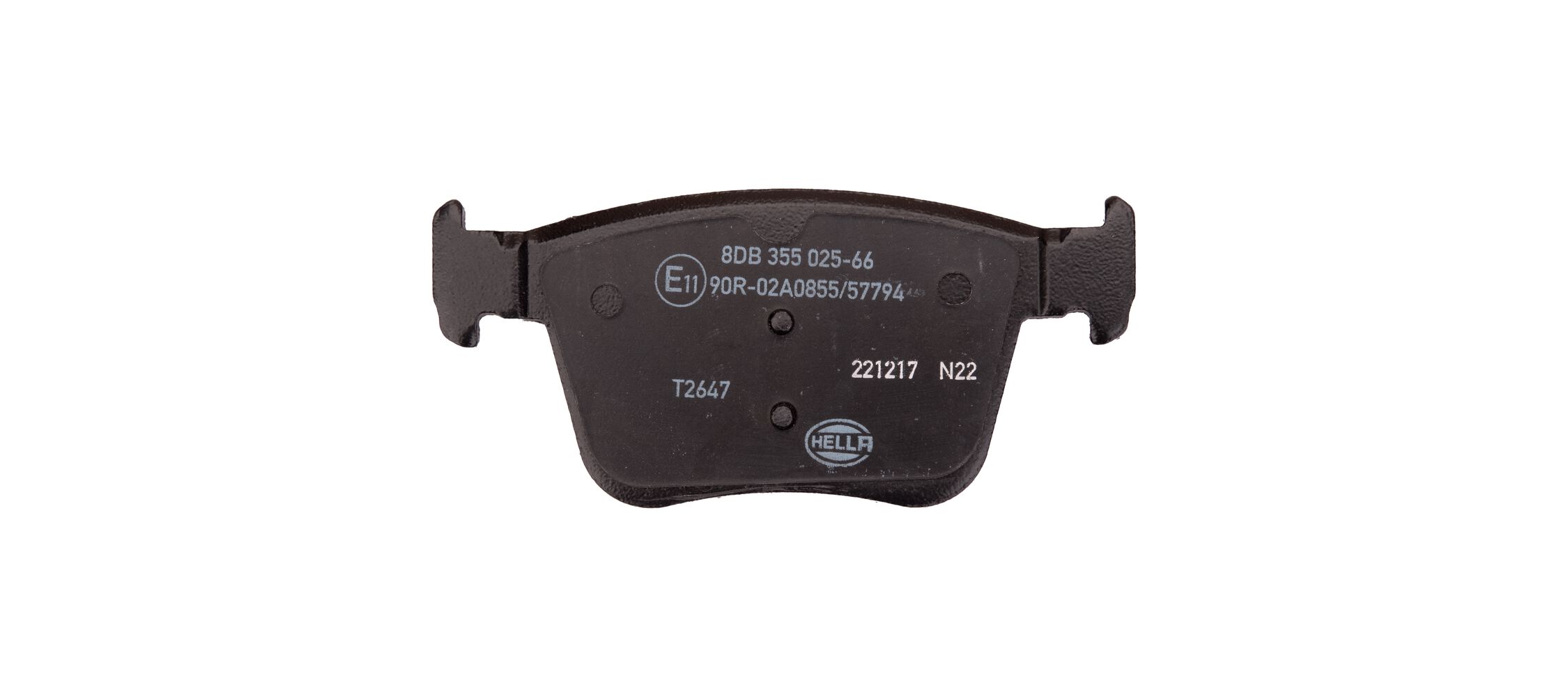 Brake Pad Set, disc brake - 8DB 355 025-661 HELLA