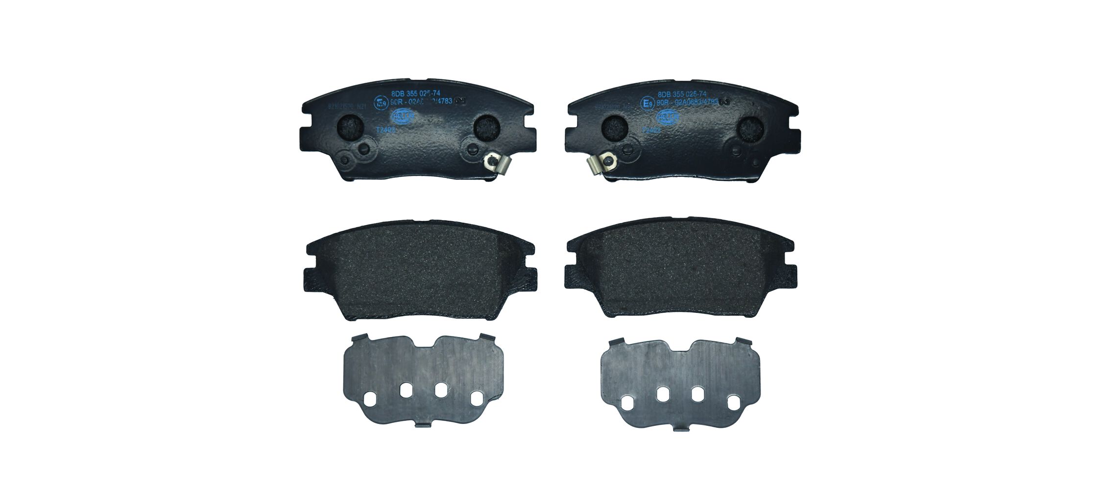 Brake Pad Set, disc brake - 8DB 355 025-741 HELLA