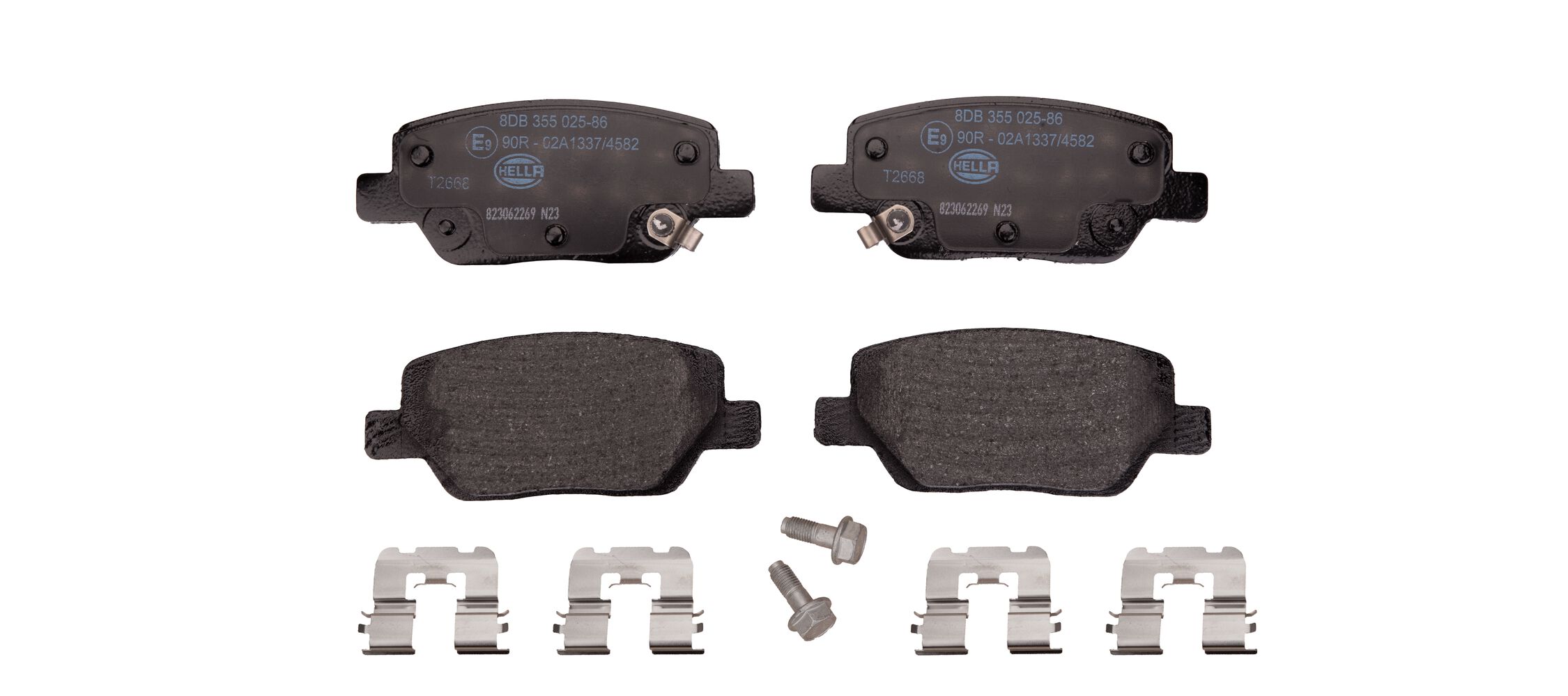 Brake Pad Set, disc brake - 8DB 355 025-861 HELLA