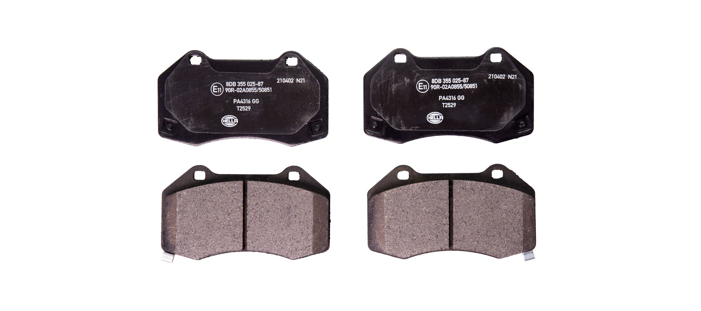 Kit pastiglie freno, Freno a disco - 8DB 355 025-871 HELLA