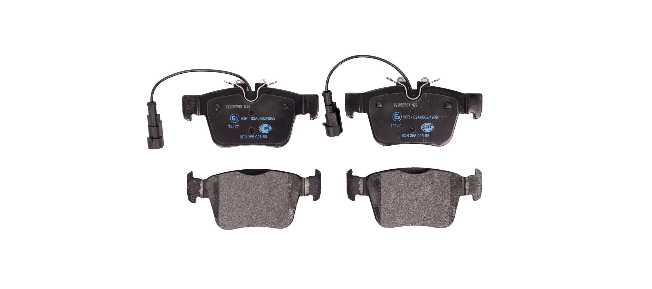 Brake Pad Set, disc brake - 8DB 355 025-881 HELLA