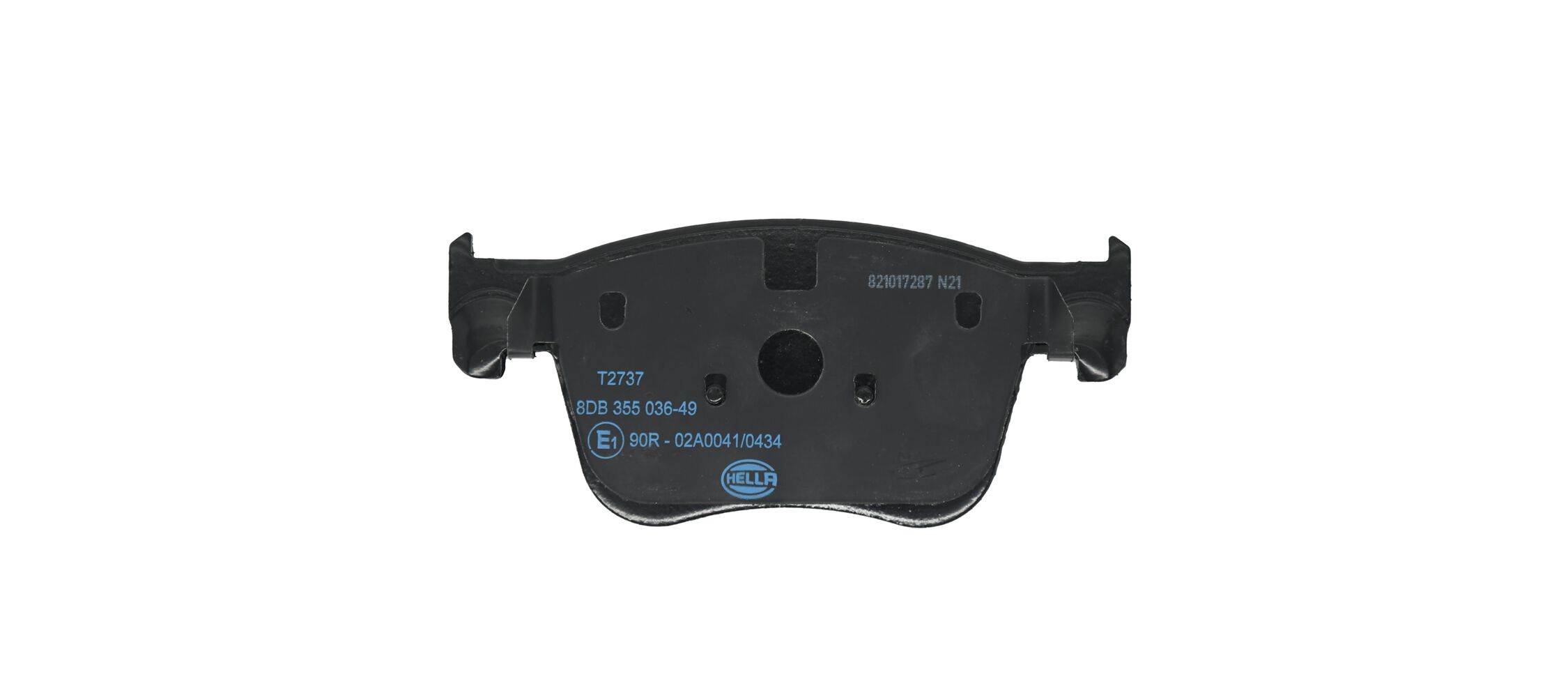 Brake Pad Set, disc brake - 8DB 355 036-491 HELLA
