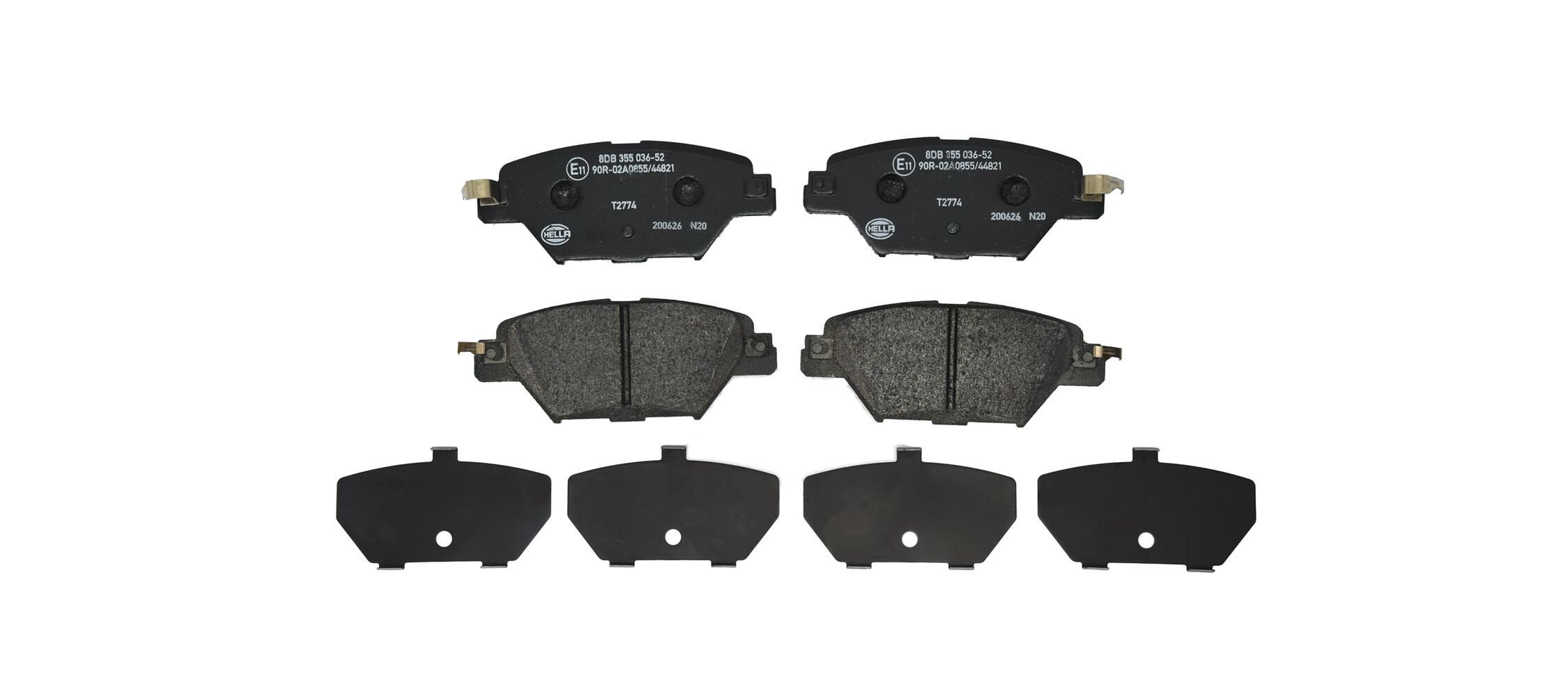 Kit pastiglie freno, Freno a disco - 8DB 355 036-521 HELLA