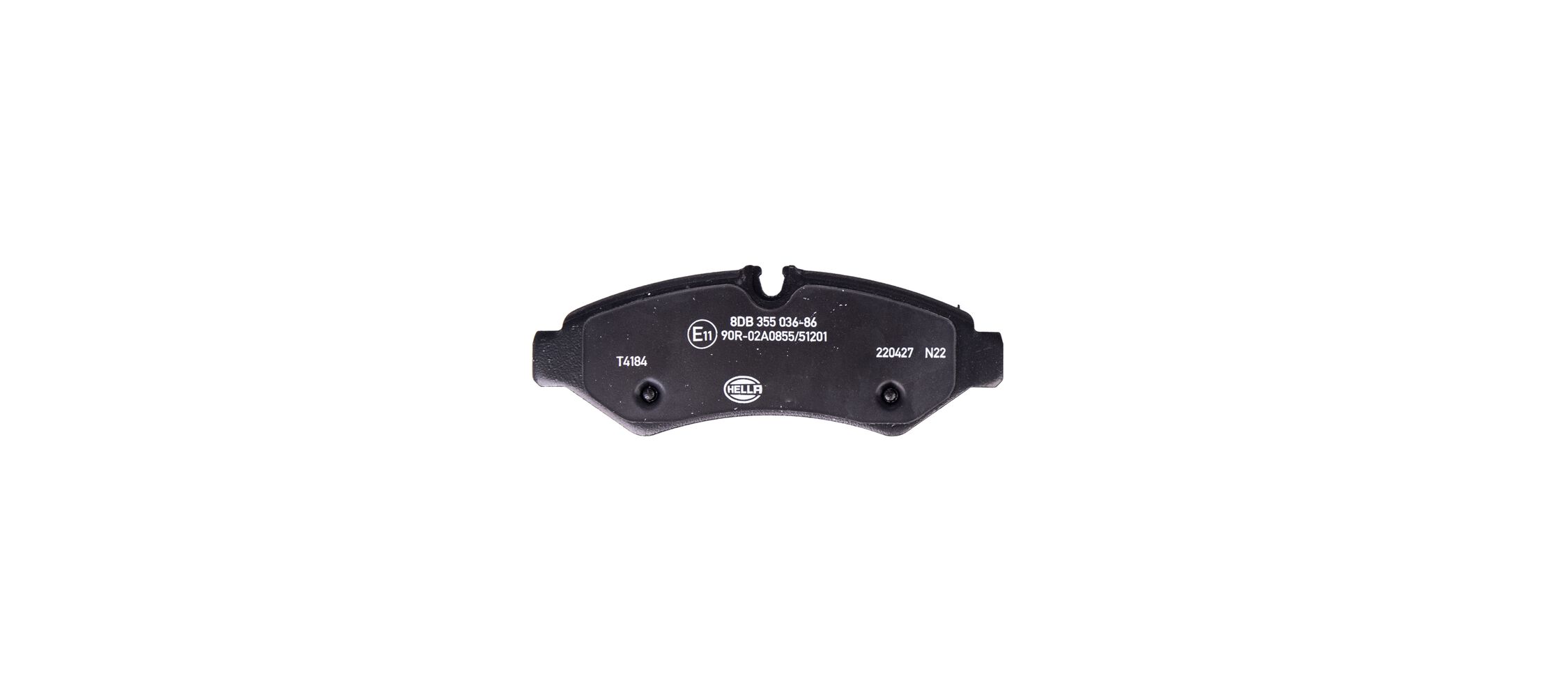Brake Pad Set, disc brake - 8DB 355 036-861 HELLA