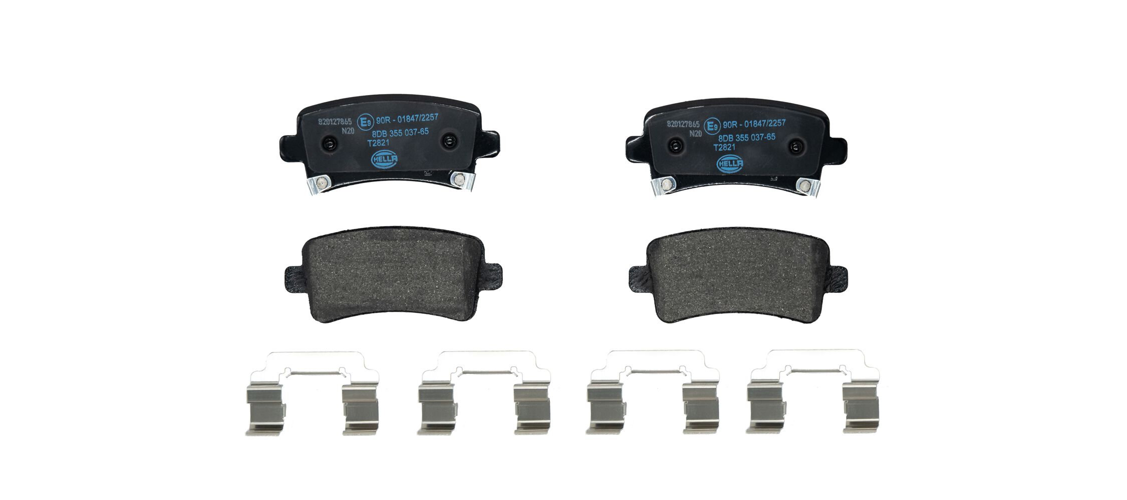 Brake Pad Set, disc brake - 8DB 355 037-651 HELLA