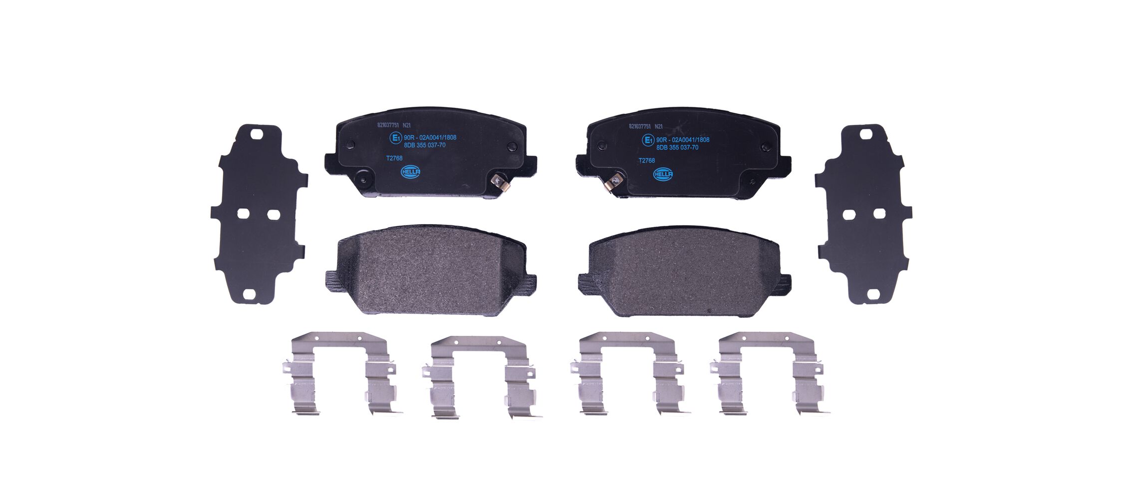 Brake Pad Set, disc brake - 8DB 355 037-701 HELLA