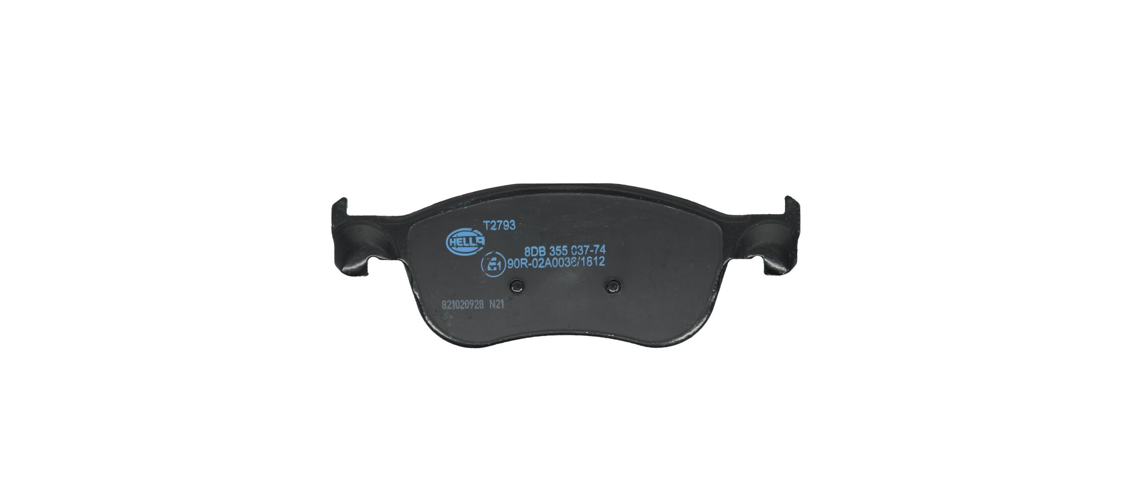 Brake Pad Set, disc brake - 8DB 355 037-741 HELLA