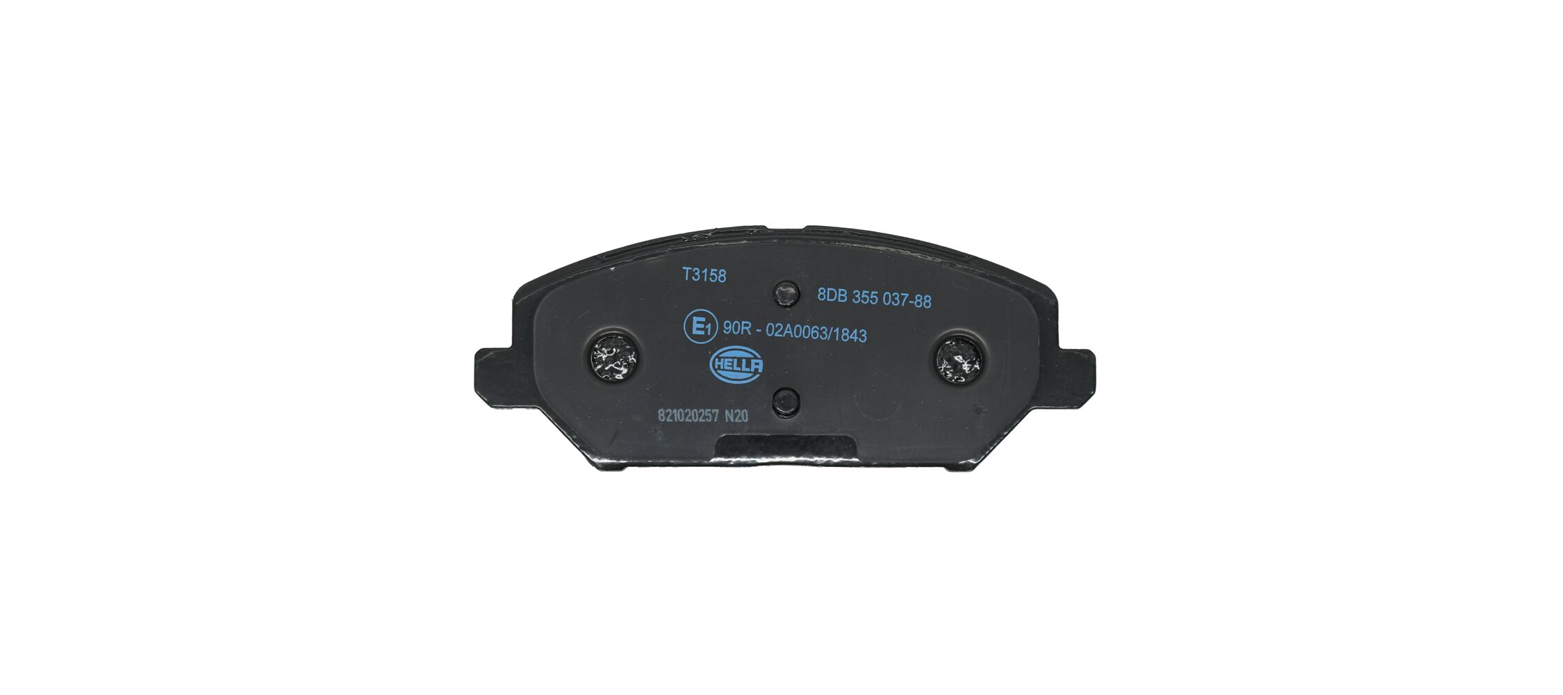 Brake Pad Set, disc brake - 8DB 355 037-881 HELLA