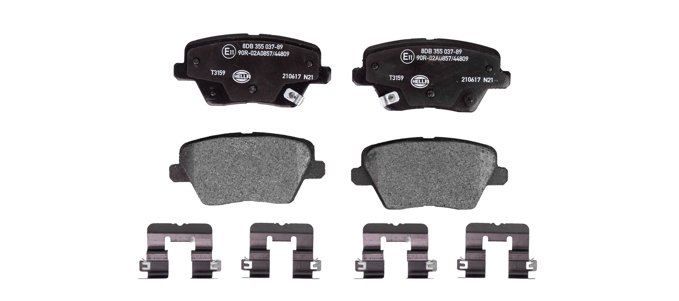 Kit pastiglie freno, Freno a disco - 8DB 355 037-891 HELLA