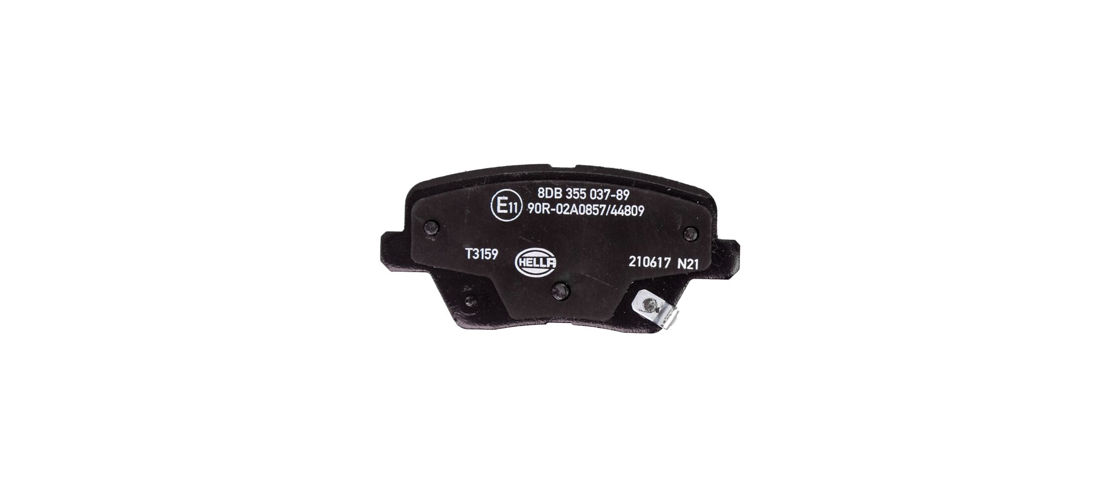 Brake Pad Set, disc brake - 8DB 355 037-891 HELLA