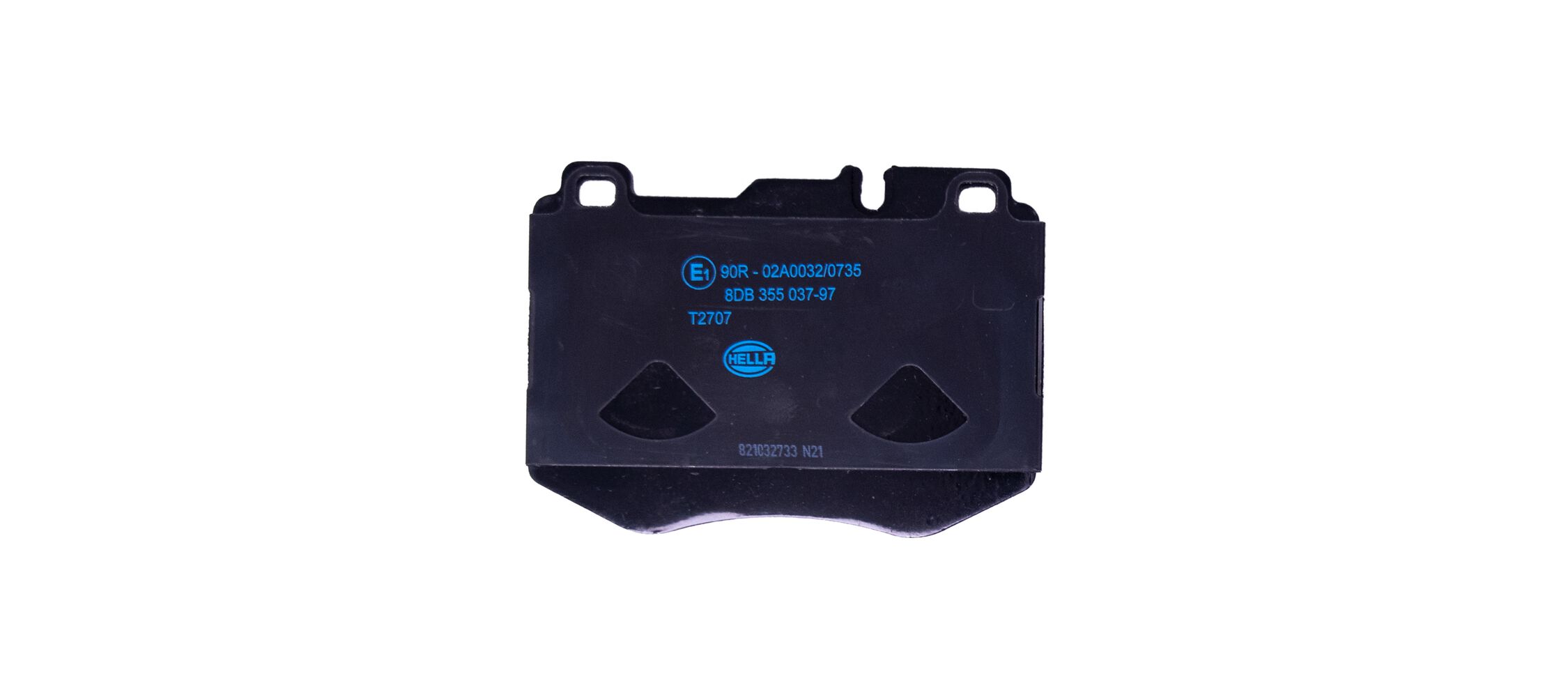 Brake Pad Set, disc brake - 8DB 355 037-971 HELLA