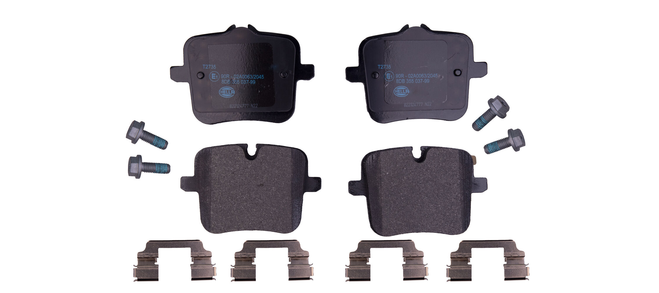 Комплект тормозных колодок, дисковый тормоз - 8DB 355 037-991 HELLA