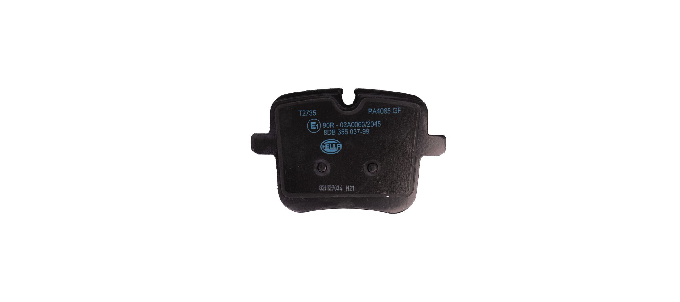 Brake Pad Set, disc brake - 8DB 355 037-991 HELLA