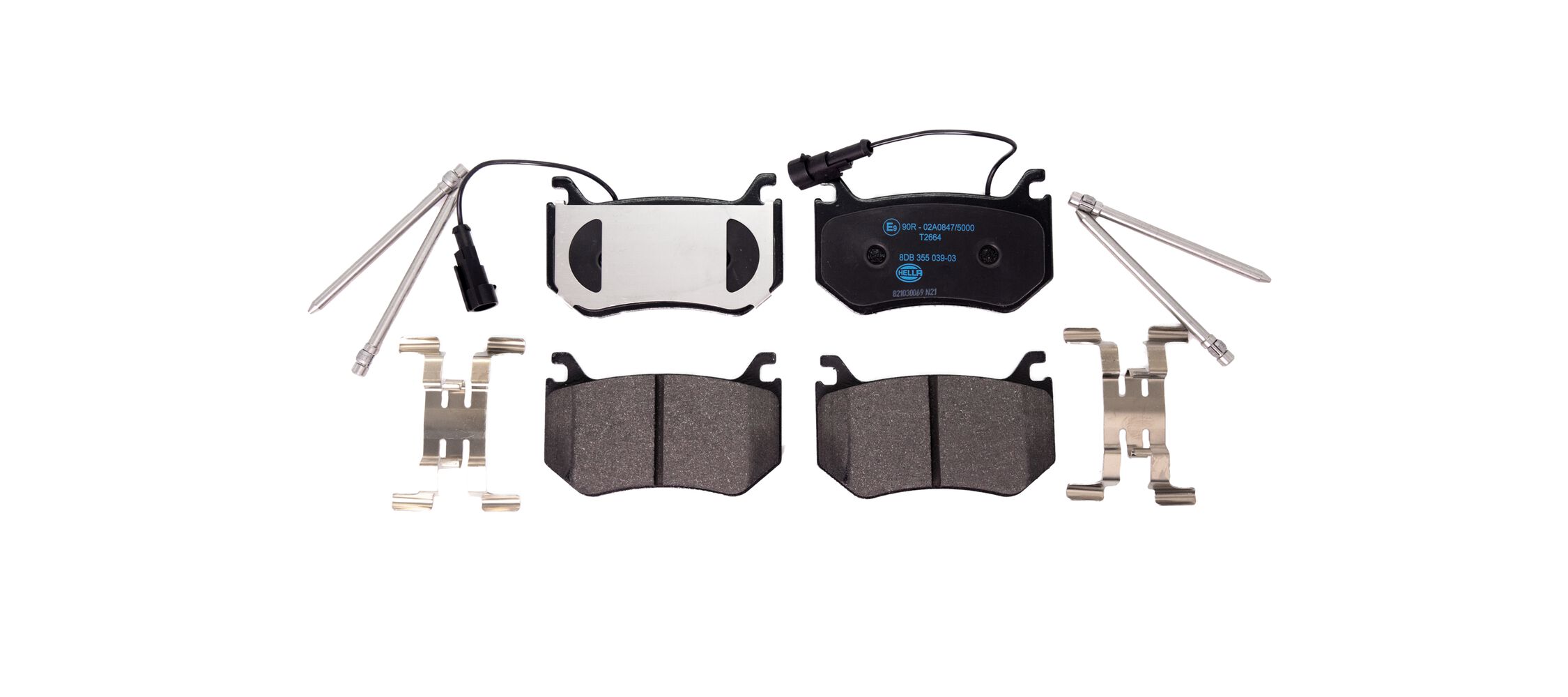 Kit pastiglie freno, Freno a disco - 8DB 355 039-031 HELLA